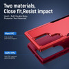 Military Grade TUFF Shockproof Hybrid Armor Case with Ring Grip for Samsung Galaxy S25 Ultra - Red