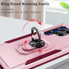 Military Grade TUFF Shockproof Hybrid Armor Case with Ring Grip for Samsung Galaxy S25 Ultra - Pink