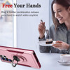 Military Grade TUFF Shockproof Hybrid Armor Case with Ring Grip for Samsung Galaxy S25 Ultra - Pink