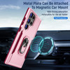 Military Grade TUFF Shockproof Hybrid Armor Case with Ring Grip for Samsung Galaxy S25 Ultra - Pink