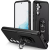 Military Grade TUFF Shockproof Hybrid Armor Case with Ring Grip for Samsung Galaxy S25 Plus - Black