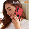 Military Grade TUFF Shockproof Hybrid Armor Case with Ring Grip for Samsung Galaxy S25 Plus - Red