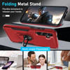 Military Grade TUFF Shockproof Hybrid Armor Case with Ring Grip for Samsung Galaxy S25 Plus - Red