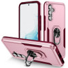 Military Grade TUFF Shockproof Hybrid Armor Case with Ring Grip for Samsung Galaxy S25 Plus - Pink