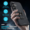 Military Grade TUFF Shockproof Hybrid Armor Case with Ring Grip for Samsung Galaxy S25 - Black