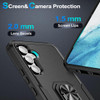 Military Grade TUFF Shockproof Hybrid Armor Case with Ring Grip for Samsung Galaxy S25 - Black