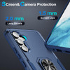 Military Grade TUFF Shockproof Hybrid Armor Case with Ring Grip for Samsung Galaxy S25 - Blue
