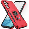 Military Grade TUFF Shockproof Hybrid Armor Case with Ring Grip for Samsung Galaxy S25 - Red