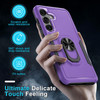 Military Grade TUFF Shockproof Hybrid Armor Case with Ring Grip for Samsung Galaxy S25 - Purple