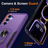 Military Grade TUFF Shockproof Hybrid Armor Case with Ring Grip for Samsung Galaxy S25 - Purple