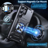 Military Grade Robust Series Dual Layer Hybrid Case with Ring Grip for Samsung Galaxy S25 Ultra - Black