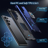 Military Grade Robust Series Dual Layer Hybrid Case with Ring Grip for Samsung Galaxy S25 Ultra - Blue