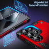 Military Grade Robust Series Dual Layer Hybrid Case with Ring Grip for Samsung Galaxy S25 Ultra - Red