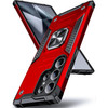 Military Grade Robust Series Dual Layer Hybrid Case with Ring Grip for Samsung Galaxy S25 Ultra - Red