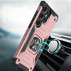 Military Grade Robust Series Dual Layer Hybrid Case with Ring Grip for Samsung Galaxy S25 Ultra - Rose Gold