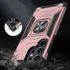 Military Grade Robust Series Dual Layer Hybrid Case with Ring Grip for Samsung Galaxy S25 Ultra - Rose Gold