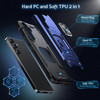 Military Grade Robust Series Dual Layer Hybrid Case with Ring Grip for Samsung Galaxy S25 Plus - Blue