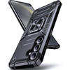 Military Grade Robust Series Dual Layer Hybrid Case with Ring Grip for Samsung Galaxy S25 - Black