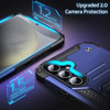 Military Grade Robust Series Dual Layer Hybrid Case with Ring Grip for Samsung Galaxy S25 - Blue