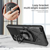 Military Grade Robotic Series Hybrid Case with Ring Grip for Samsung Galaxy S25 Ultra - Black