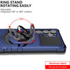 Military Grade Robotic Series Hybrid Case with Ring Grip for Samsung Galaxy S25 Ultra - Blue