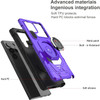 Military Grade Robotic Series Hybrid Case with Ring Grip for Samsung Galaxy S25 Ultra - Purple