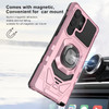 Military Grade Robotic Series Hybrid Case with Ring Grip for Samsung Galaxy S25 Ultra - Rose Gold