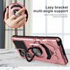 Military Grade Robotic Series Hybrid Case with Ring Grip for Samsung Galaxy S25 Ultra - Rose Gold