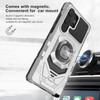 Military Grade Robotic Series Hybrid Case with Ring Grip for Samsung Galaxy S25 Ultra - Silver