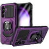 Military Grade Robotic Series Hybrid Case with Ring Grip for Samsung Galaxy S25 Plus - Purple