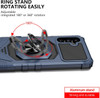 Military Grade Robotic Series Hybrid Case with Ring Grip for Samsung Galaxy S25 - Blue