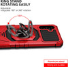 Military Grade Robotic Series Hybrid Case with Ring Grip for Samsung Galaxy S25 - Red