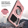 Military Grade Robotic Series Hybrid Case with Ring Grip for Samsung Galaxy S25 - Rose Gold