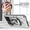 Military Grade Robotic Series Hybrid Case with Ring Grip for Samsung Galaxy S25 - Silver
