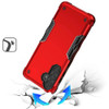 Military Grade Shockproof Hybrid Armor Case for Samsung Galaxy S25 - Red