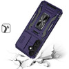 Military Grade Ring Holder Case with Camera Lens Cover for Samsung Galaxy S25 Plus - Purple