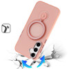 Candy Series Hybrid Case with MagSafe Magnetic Ring for Samsung Galaxy S25 - Pink