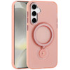 Candy Series Hybrid Case with MagSafe Magnetic Ring for Samsung Galaxy S25 - Pink