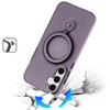 Candy Series Hybrid Case with MagSafe Magnetic Ring for Samsung Galaxy S25 - Purple