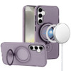 Candy Series Hybrid Case with MagSafe Magnetic Ring for Samsung Galaxy S25 - Purple