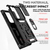 Military Grade Hybrid Case with Ring Grip and Camera Lens Protector for Samsung Galaxy S25 Ultra - Black