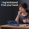 Military Grade Hybrid Case with Ring Grip and Camera Lens Protector for Samsung Galaxy S25 - Blue