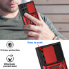 Military Grade Superior Series Hybrid Case with Ring Grip and Camera Lens Cover for Samsung Galaxy S25 Ultra - Red