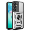 Military Grade Superior Series Hybrid Case with Ring Grip and Camera Lens Cover for Samsung Galaxy S25 Plus - Silver