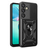 Military Grade Superior Series Hybrid Case with Ring Grip and Camera Lens Cover for Samsung Galaxy S25 - Black