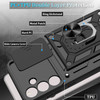 Military Grade Superior Series Hybrid Case with Ring Grip and Camera Lens Cover for Samsung Galaxy S25 - Black