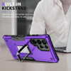 Military Grade Shockproof Hybrid Armor Case with Ring Grip for Samsung Galaxy S25 Ultra - Purple