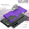 Military Grade Shockproof Hybrid Armor Case with Ring Grip for Samsung Galaxy S25 Ultra - Purple
