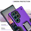 Military Grade Shockproof Hybrid Armor Case with Ring Grip for Samsung Galaxy S25 Ultra - Purple