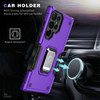 Military Grade Shockproof Hybrid Armor Case with Ring Grip for Samsung Galaxy S25 Ultra - Purple